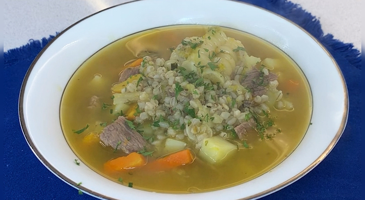 Sopa De Trigo Con Carne Receta Paso A Paso Video Recetas Buenazo 1860