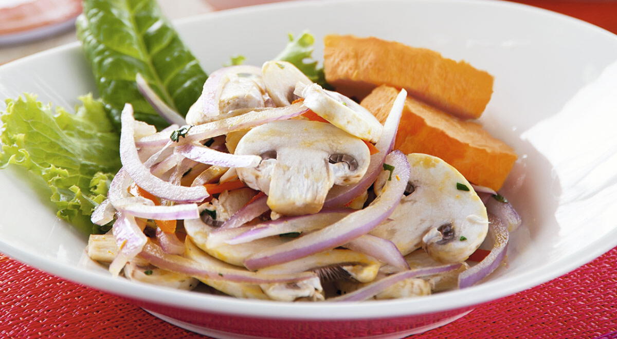 Ceviche de champiñones