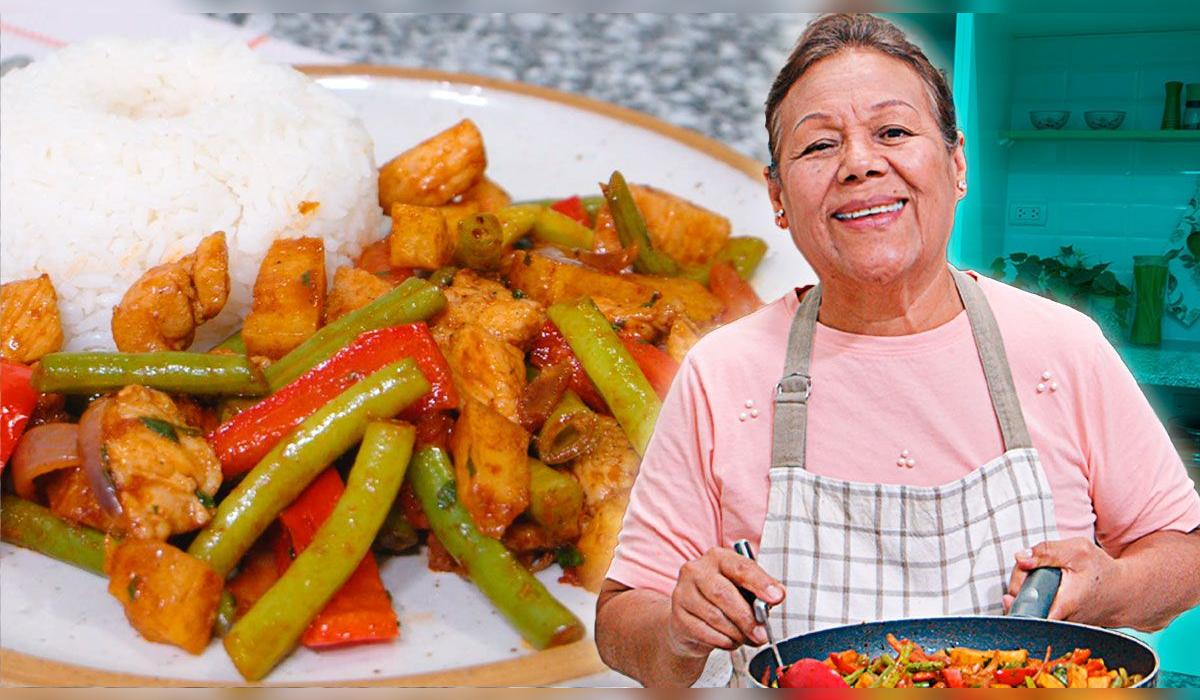 vainitas saltadas con pollo - Sra. Irene