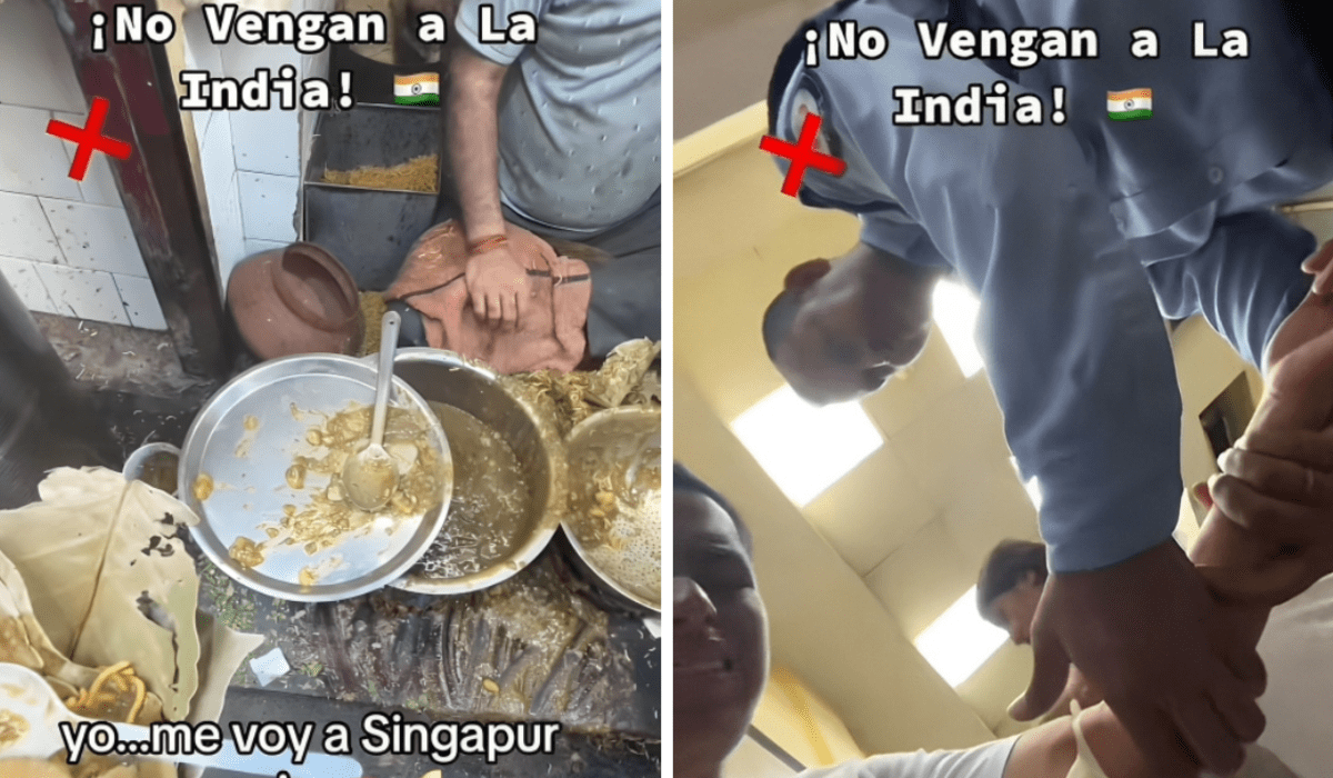 Tiktoker sufrió una fuerte infección estomacal tras probar la comida de la India.