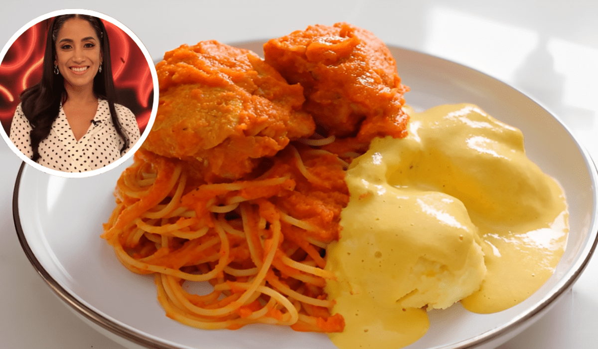 Receta fácil y rápida de tallarines rojos con huancaína de Nelly Rossinelli.