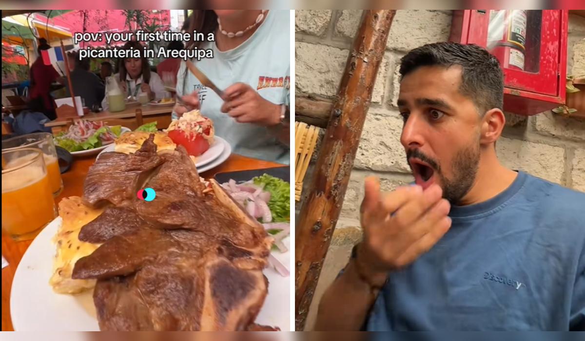 Turistas neerlandeses no pueden creer el tamaño de los platos en Arequipa