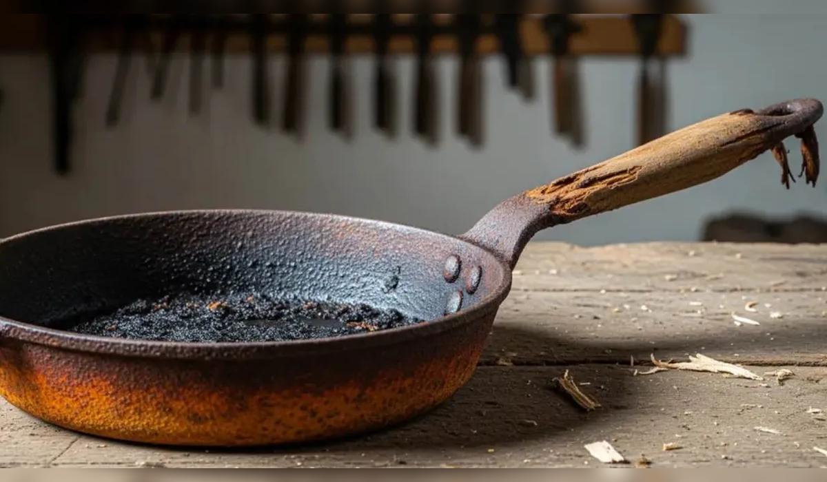 Cómo quitar el óxido de la sartén.
