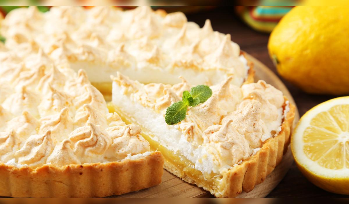 Pie de limón saludable.