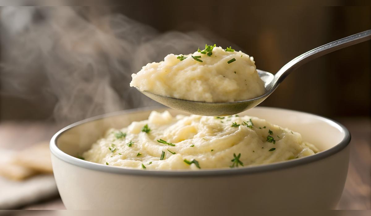 Cómo hacer puré de papa cremoso sin leche ni mantequilla