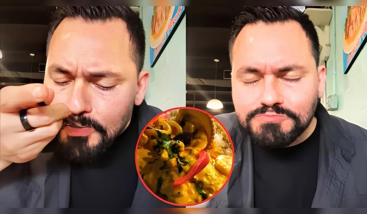 Youtuber mexicano prueba comida peruana en un restaurante de Miami.