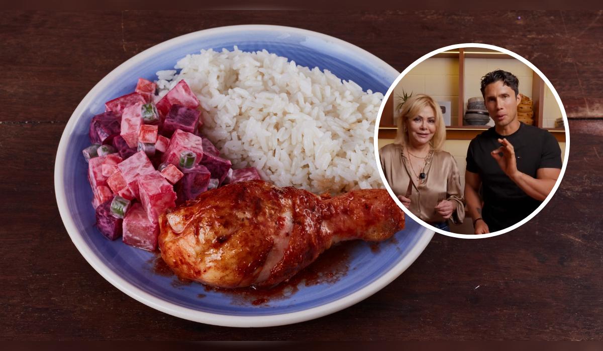 Gisela Valcárcel y Rodrigo Fernandini se unen en cocina para preparar un pollo al horno casero.