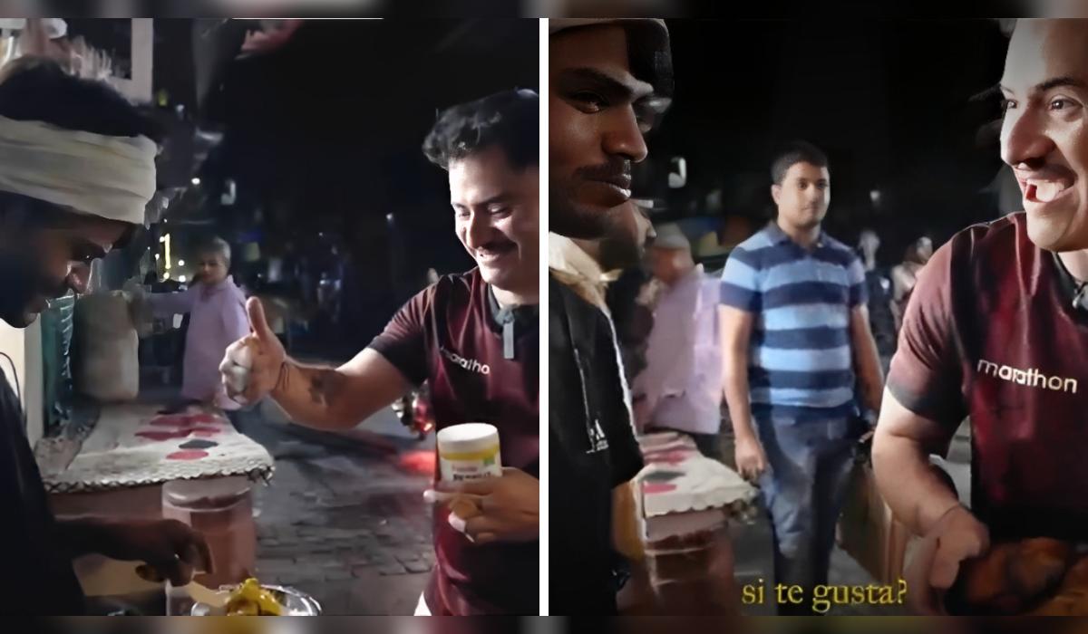 Peruano regala comida en la India y genera caos por las largas colas.