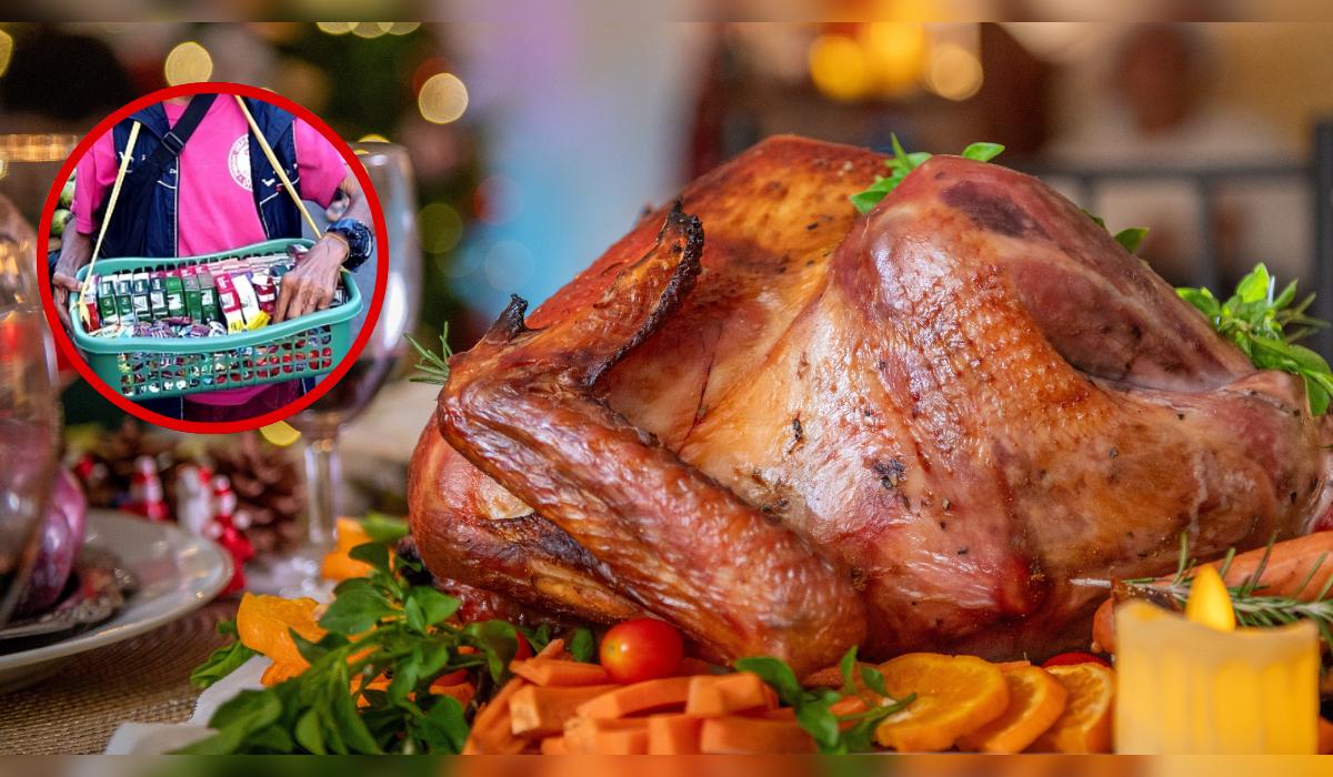 Vendedor de caramelos ahorró desde octubre para comprar pavo