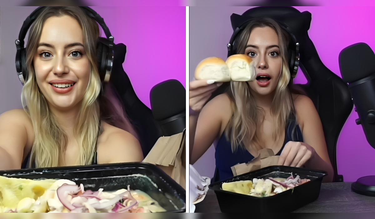 Streamer española se confunde al recibir ceviche peruano con pan.