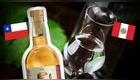 Pisco peruano y aguardiente chileno