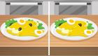 Encuentra las 7 diferencias entre los dos platos de papa a la huancaína