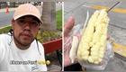 Mexicano se decepciona al probar choclo con queso.
