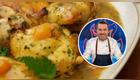 Giacomo Bocchio muestra cómo preparar un pollipavo jugoso y aromático con una salsa clásica de naranja.