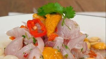 Ceviche de erizo, langostinos y pescado [VIDEO]