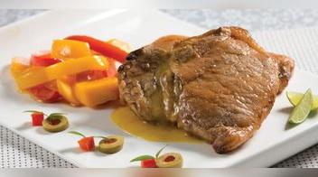 Chuletas de cerdo con durazno: receta paso a paso