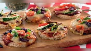 Pizzetas veggi para preparar en casa. Receta paso a paso