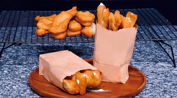 Yuquitas carretilleras con azúcar impalpable