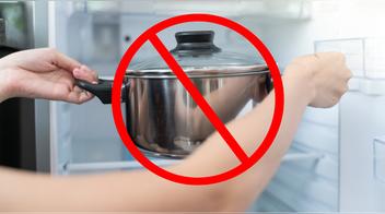 ¿Por qué es un error meter la olla con comida en el refrigerador?