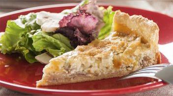 Quiche de champiñones y poro