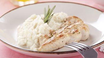 Pollo a la plancha con puré de coliflor: receta paso a paso