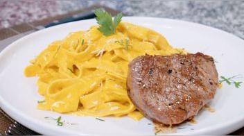 Fetuccini a la huancaína con lomo: receta fácil y sabrosa