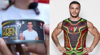 Mario Irivarren muestra marca de atún con un llamativo eslogan: “La comida de los guerreros”