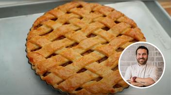 Receta del pie de manzana casero de Giacomo Bocchio