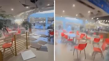 Techo del patio de comida de centro comercial colapsó tras temblor en Lima y Callao