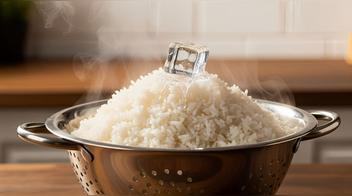 Por qué los cocineros japoneses recomiendan poner hielo en el arroz cocido
