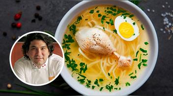 Caldo de gallina siguiendo los tips de Gastón Acurio