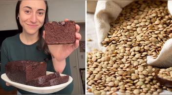 Bizcocho de lentejas y chocolate: receta alta en proteínas y sin harinas