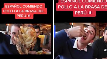 Español prueba pollo a la brasa y queda sorprendido por su sabor: “Dios mío, esto es 10 de 10”