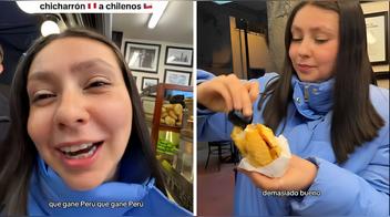 Chilena prueba por primera vez pan con chicharrón y lanza polémico comentario: "¿Cómo un pan con palta le va a ganar?"