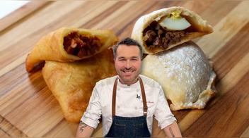 Giacomo Bocchio enseña a preparar empanadas de carne y de yuca con cecina al estilo peruano