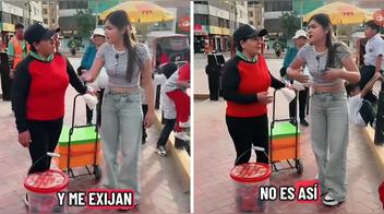 Vendedora reclama a tiktoker por no ayudarla a vender sus gelatinas, pero no se queda callada: "No es la manera"