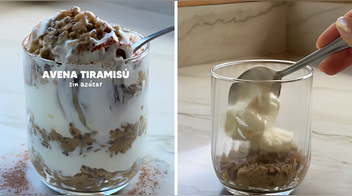 Avena tiramisú saludable: fácil