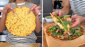 Pizza de coliflor saludable: masa sin harina