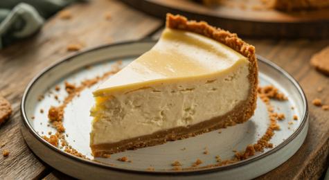 Disfruta de un cheesecake cremoso. Disfruta de un cheesecake cremoso.