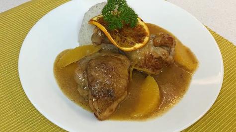 Pollo a la naranja.   