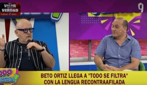  Beto Ortiz promociona su programa 'El valor de la verdad' en 'Todo se filtra'. Foto: captura/Panamericana    