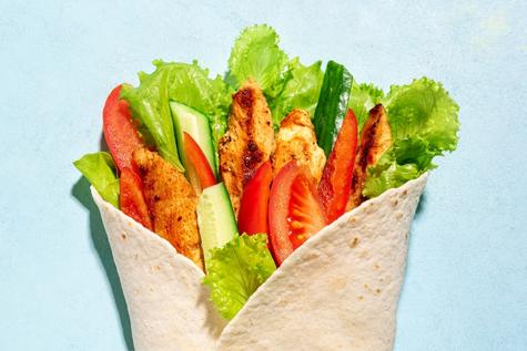 Wrap saludable de pollo. Wrap saludable de pollo.