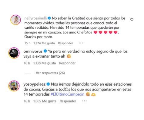 Comentarios de los jurados y presentador del reality de cocina. Comentarios de los jurados y presentador del reality de cocina.