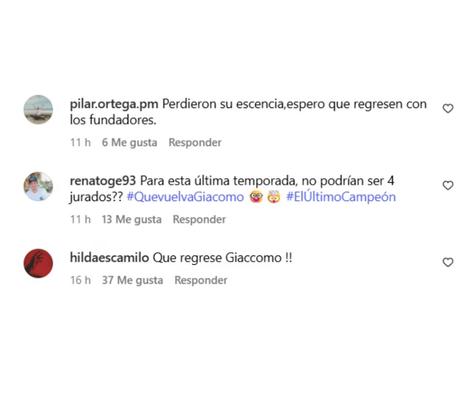 Comentarios de los seguidores de "El Gran Chef Famosos". Comentarios de los seguidores de "El Gran Chef Famosos".