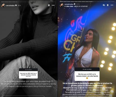 Vania Bludau responde a sus seguidores sobre su salida de EEG.   
