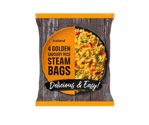 "4 Golden Savoury Rice Steam Bags". "4 Golden Savoury Rice Steam Bags".