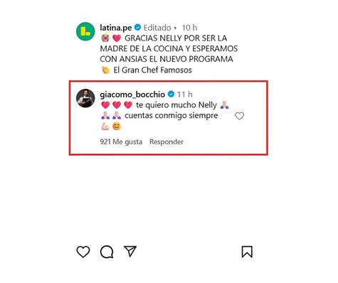 Giacomo Bocchio responde a Nelly Rossinelli.   