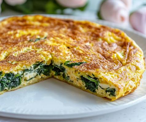 Tortilla de acelga saludable.   