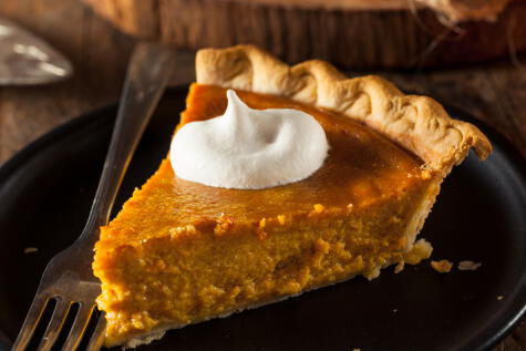 El pumpkin pie (pastel o tarta de calabaza) es típico en esta temporada del año.   