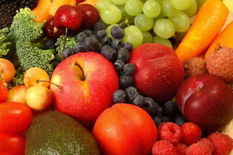 Frutas y verduras frescas, de distintos colores y a toda hora.    